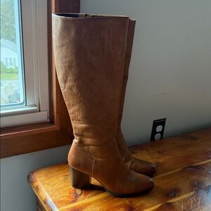 Born Tan Heeled Boots